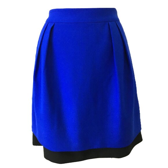 Vince Camuto Mini skirt Layered Pencil Size 8 Royal Blue & Black Business Career - Picture 5 of 8
